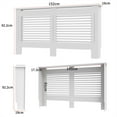 thumbnail image 1 of Favory Modern Slatted Radiator Cover - White MDF Heating Cabinet with Extra Shelf Space, Ventilation Design, Space-Saving Home Decor., 1 of 2