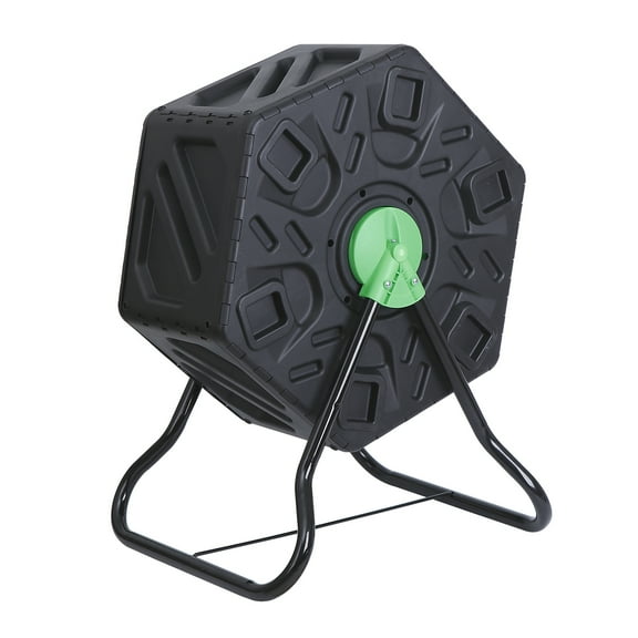 Favory Outdoor Composting Bin, 18.5 Gallon Single Chamber Small Tumbling Composter,Steel Frame Heavy Duty Barrel for Kitchen Garden Yard