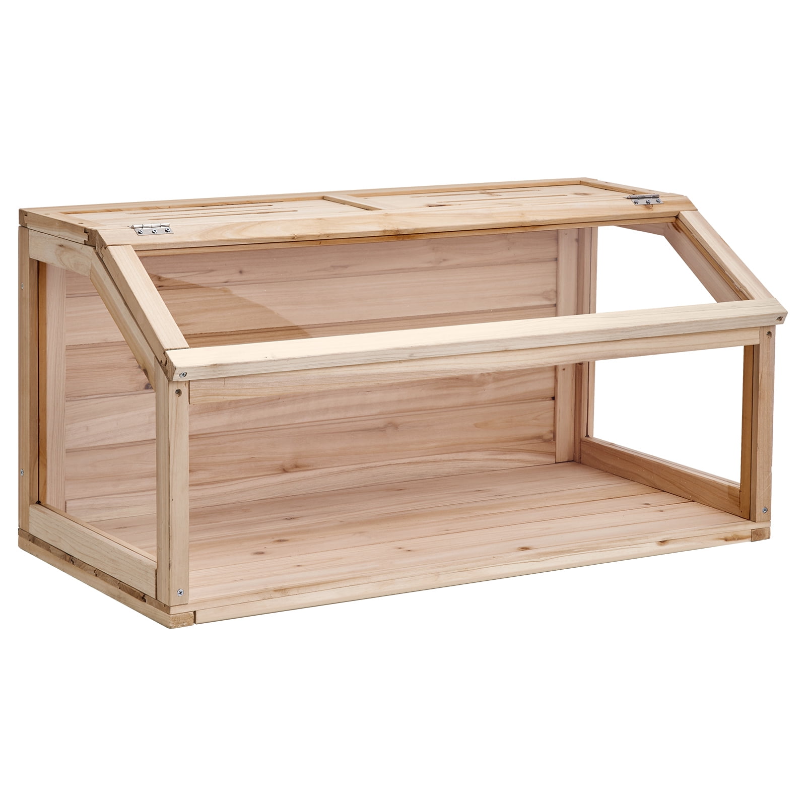 Favory Wooden Hamster Cage, Viewing 𝖧amster Habitat, Dwarf Hamster Cages with Openable Top, Ventilated Small Animal Cage, Pet Mouse Cage for Gerbils，Natural Wood32in x 16in x 16in