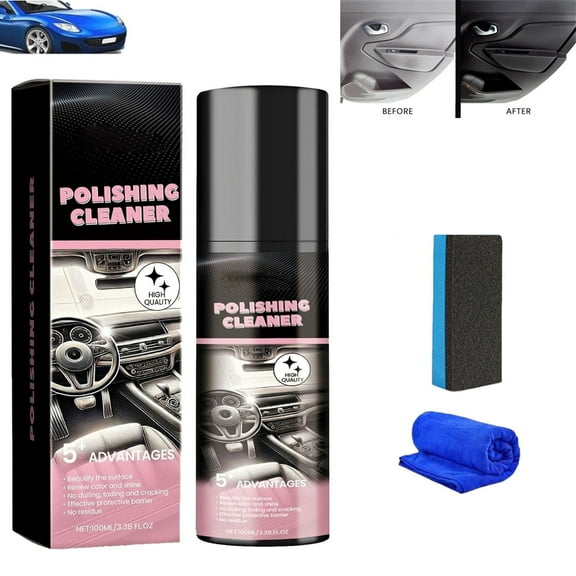 Favourcy Car Interior Protectant Spray - 2026 New Polishing Cleaner Car Interior - Interior All Purpose Cars Cleaner for Leather, Plastic, and Rubber Surfaces (1pcs)