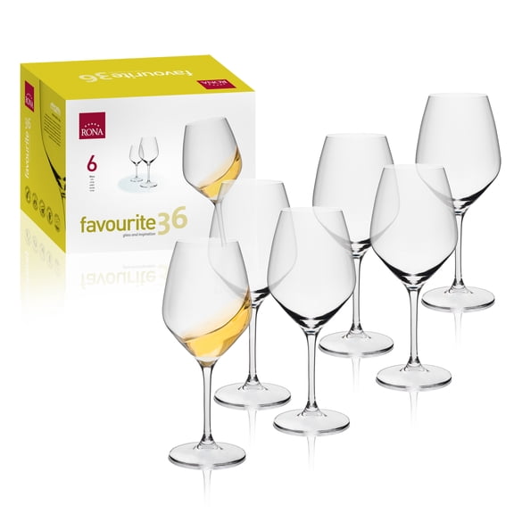 RONA Favourite 36 Wine, 12 oz. Crystal White Wine Glass, Set of 6