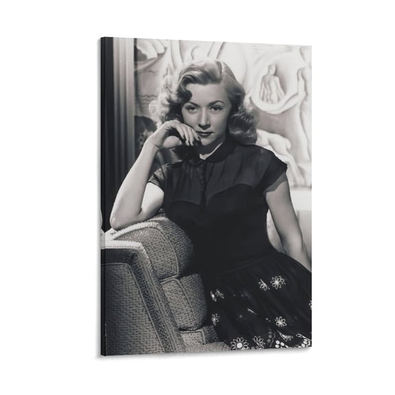 Favourite Actresses from The 1940's Gloria Grahame Retro Poster Painting On Canvas Wall Art Poster Scroll Picture Print Living Room Walls Decor Home Posters 16x24inch(40x60cm)