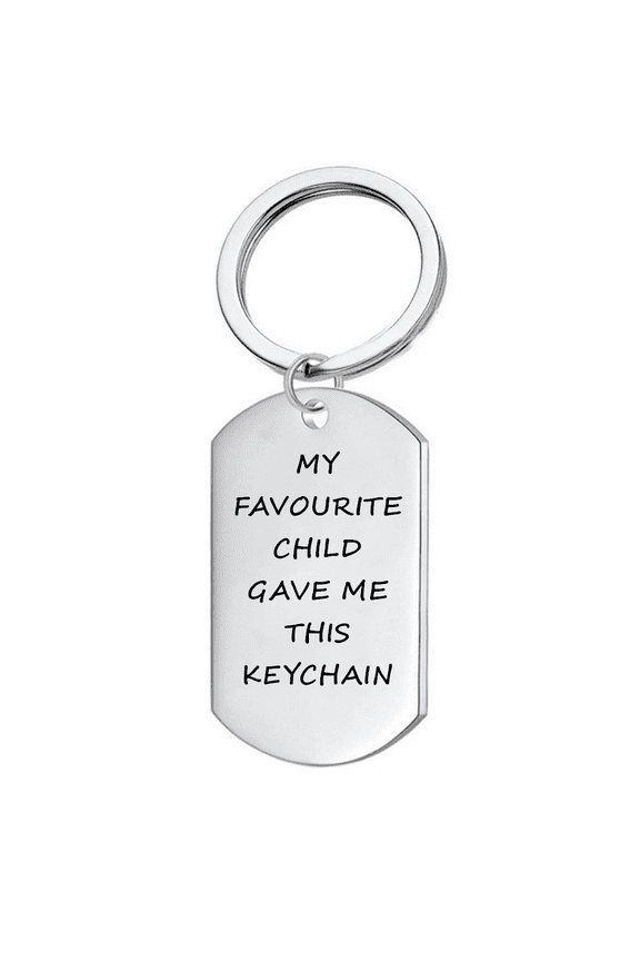 My Favourite Child Gave Me This Keychain - Novelty Keyring for Mom Dad Birthday Gifts from Son Daughter - Funny Present for Father Grandpa - Father's Day Gift for Dad Stepfather Papa