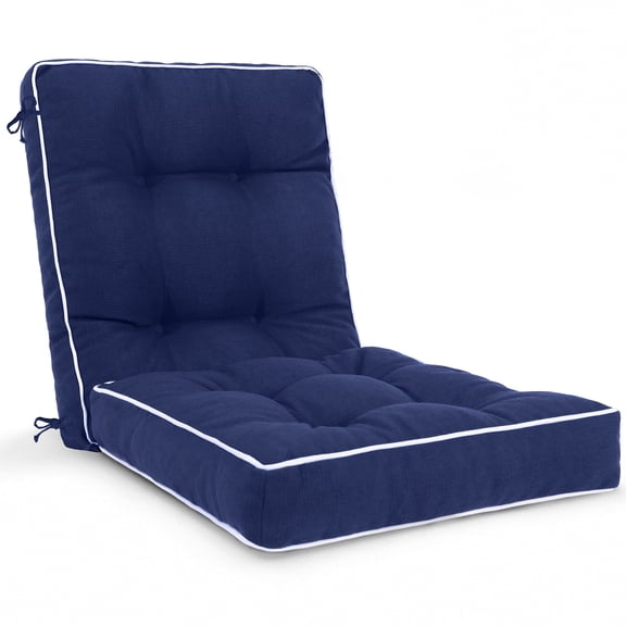 Favoyard Outdoor Seat & Back Cushion Set – Breathable Shredded Foam, Water Repellent Fabric, Non-Slip Ties for Garden Furniture, 2-Piece