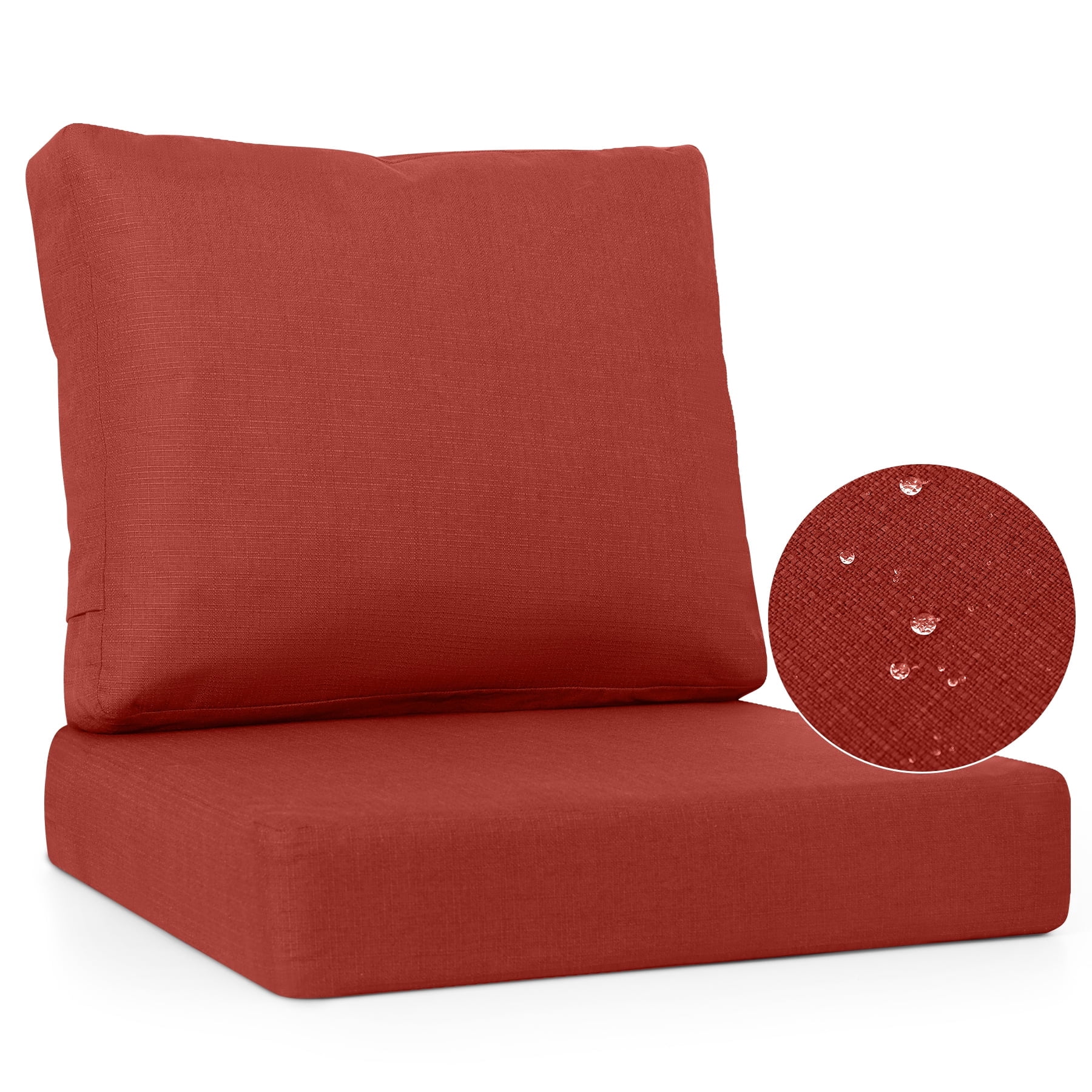 Favoyard Deep Seat Patio Cushion Set, 19 inch Rainproof & Fadeness Patio Cushions for Outdoor Chair Couch with Removable Cover