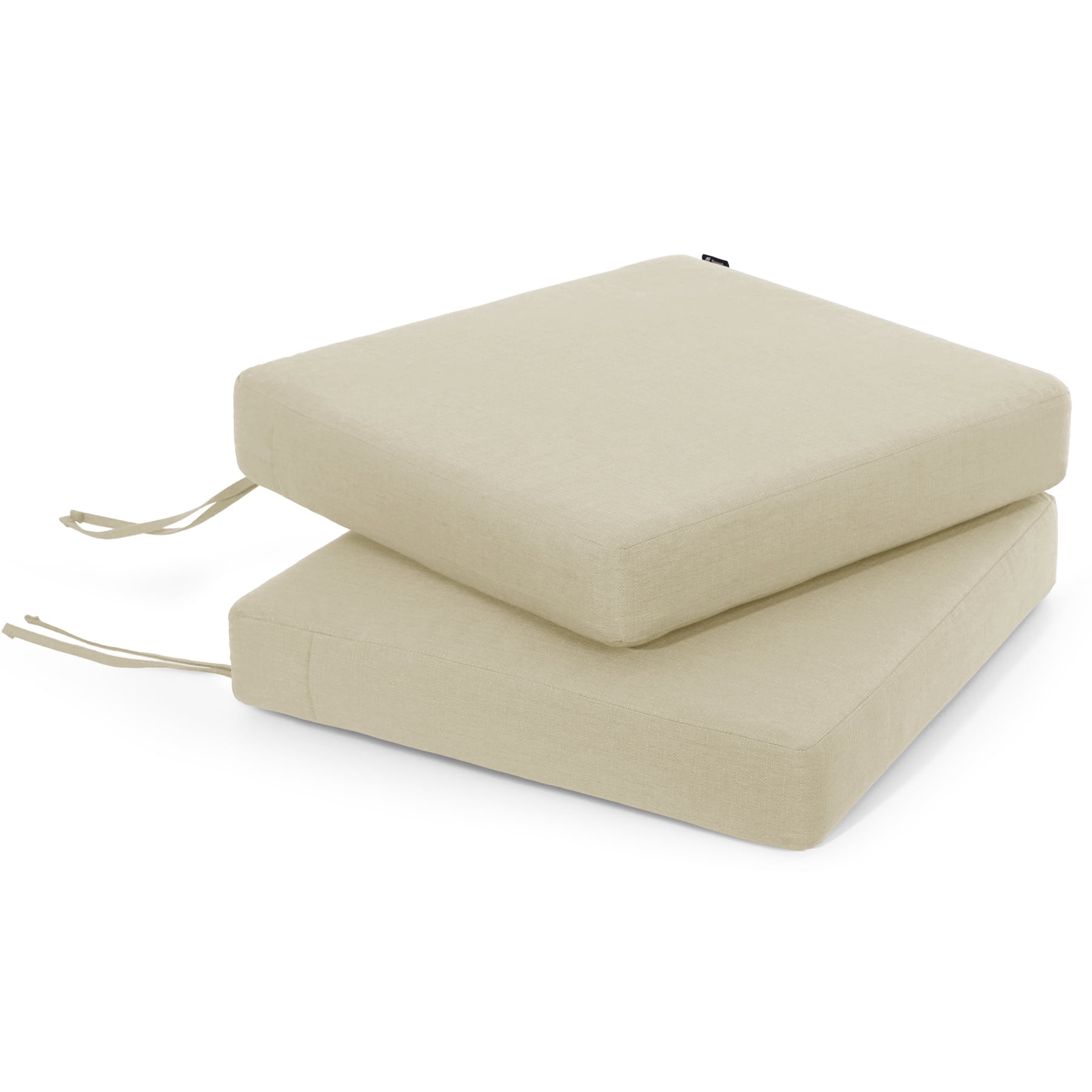Favoyard Outdoor Cushion Set of 2, Rainproof & 3-Year Fade Resistant Patio Furniture Cushions with Removable Cover and Adjustable Ties for Garden