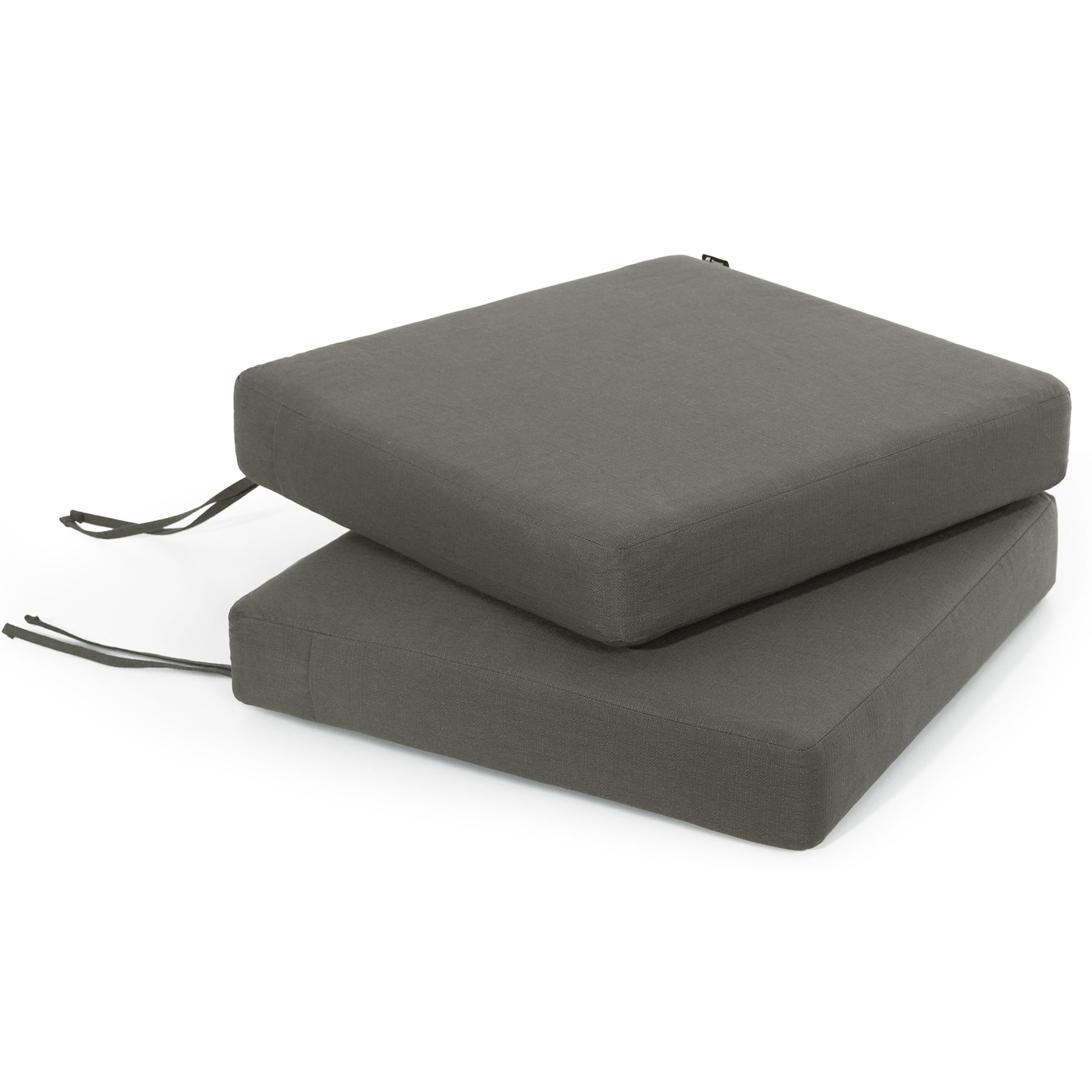 Favoyard Outdoor Cushion Set of 2, Rainproof & 3-Year Fade Resistant Patio Furniture Cushions with Removable Cover and Adjustable Ties for Garden