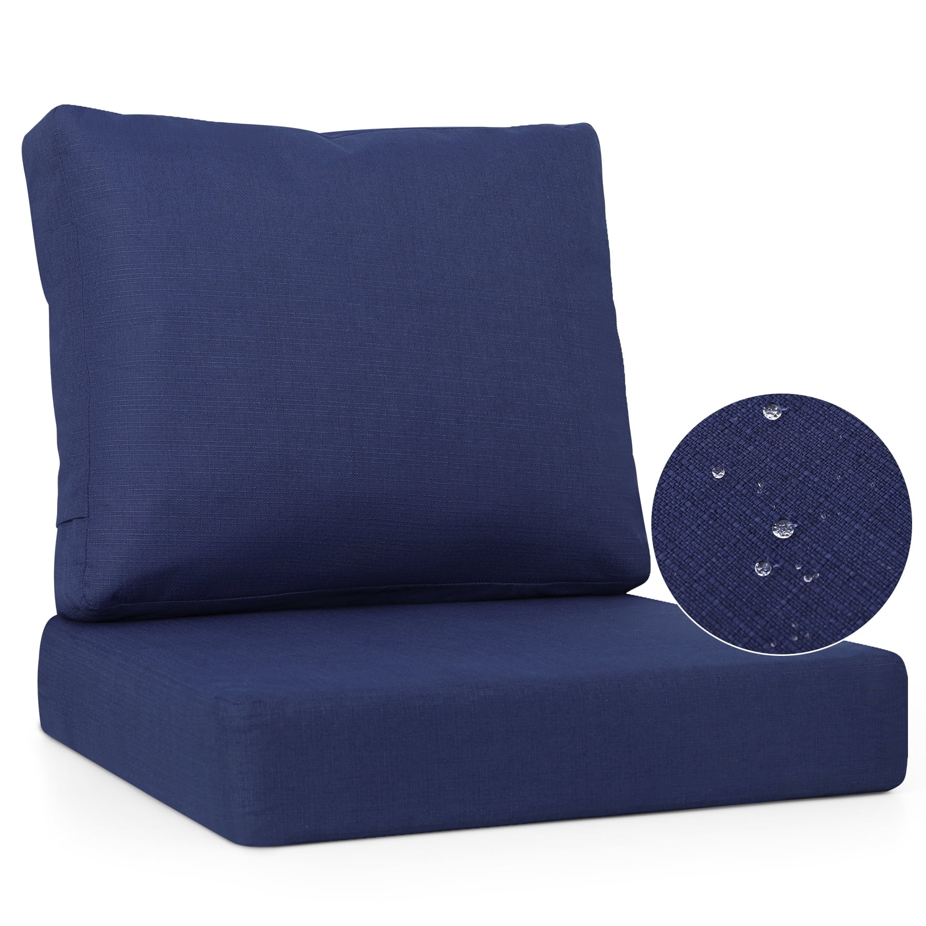 Favoyard Deep Seat Patio Cushion Set, 22 inch Rainproof & Fadeness Patio Cushions for Outdoor Chair Couch with Removable Cover