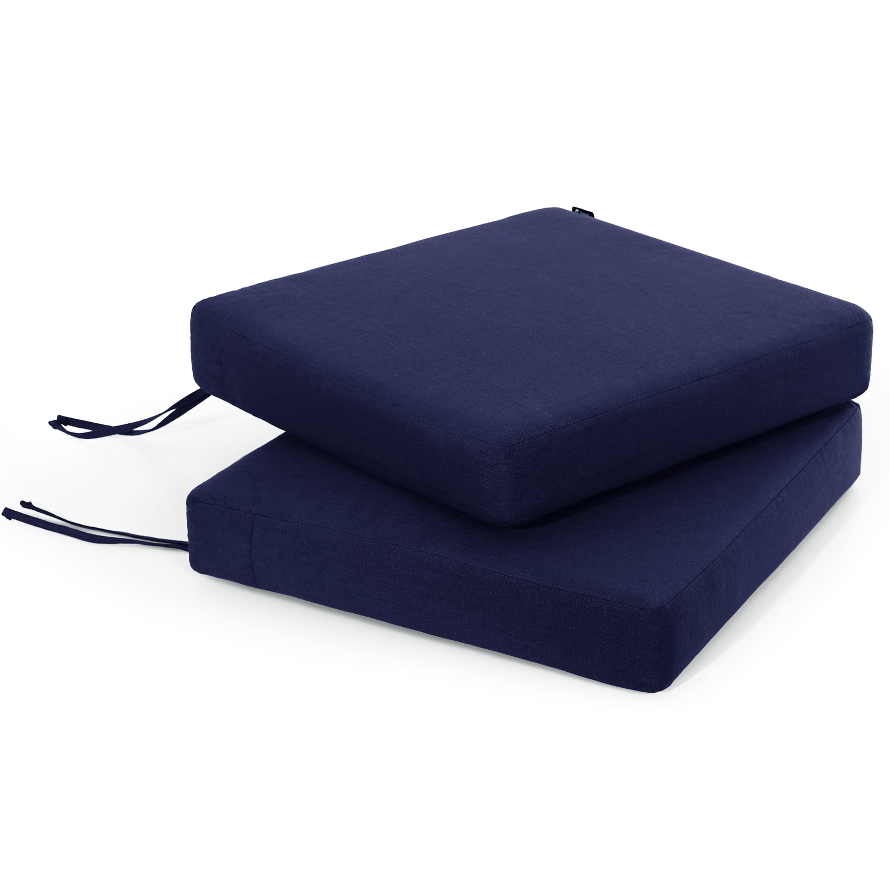 Favoyard Outdoor Cushion Set of 2, Rainproof & 3-Year Fade Resistant Patio Furniture Cushions with Removable Cover and Adjustable Ties for Garden