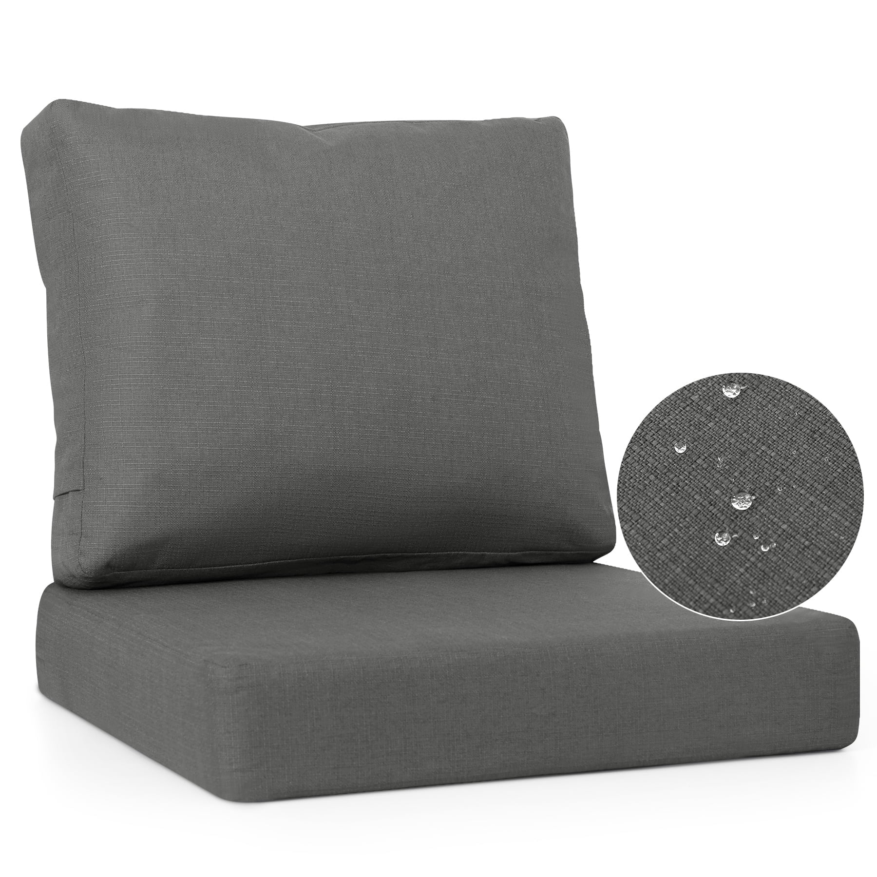Favoyard Deep Seat Patio Cushion Set, 22 inch Rainproof & Fadeness Patio Cushions for Outdoor Chair Couch with Removable Cover