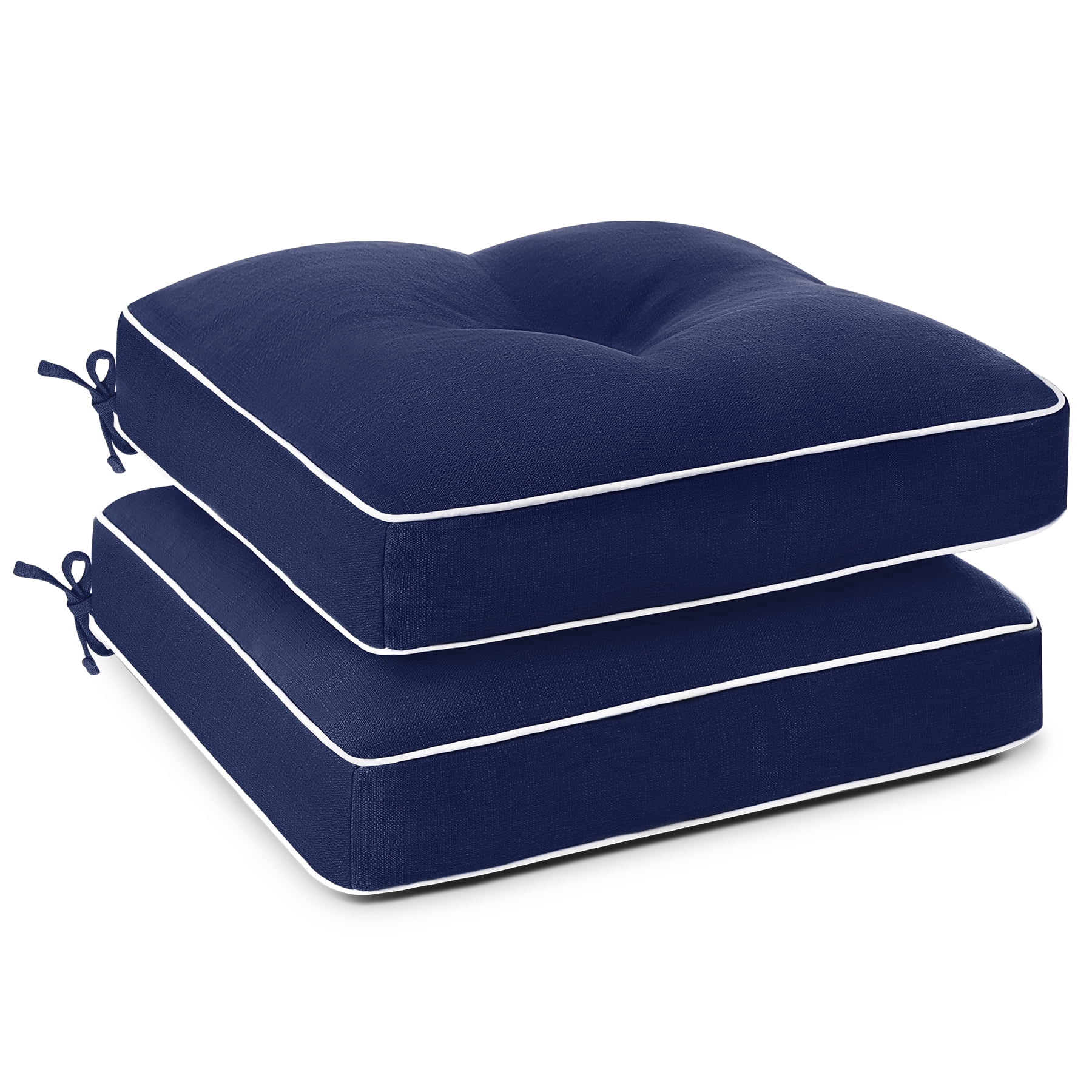Favoyard Patio Chair Cushions, 3-Year Color Fastness Indoor/Outdoor Chairs Cushion for Seat Dining Rocking Wicker Chair Cushion with Tie Straps