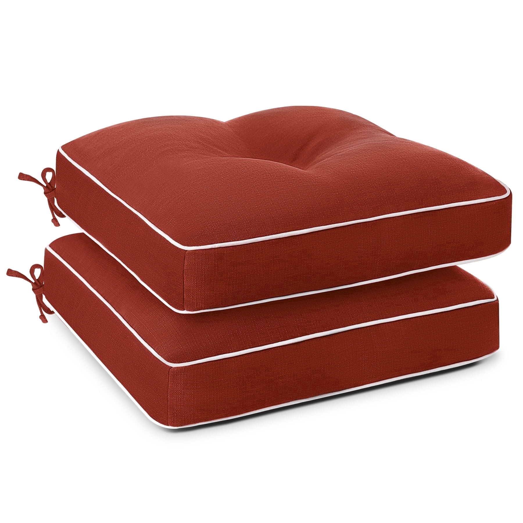 Favoyard Patio Chair Cushions, 3-Year Color Fastness Indoor/Outdoor Chairs Cushion for Seat Dining Rocking Wicker Chair Cushion with Tie Straps