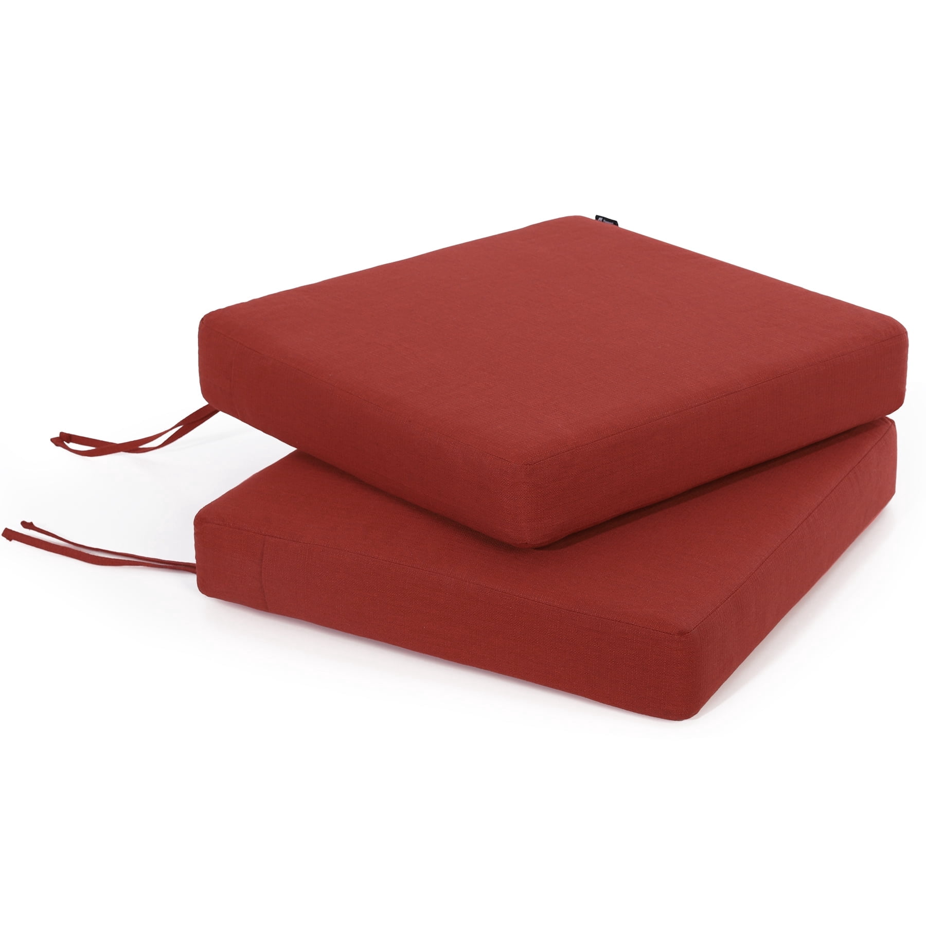 Favoyard Outdoor Cushion Set of 2, Rainproof & 3-Year Fade Resistant Patio Furniture Cushions with Removable Cover and Adjustable Ties for Garden
