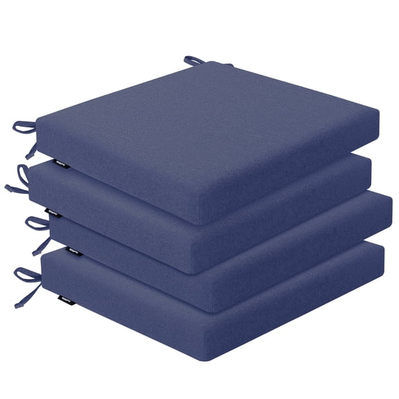 Favoyard Outdoor Seating Cushions Set of 4, 17" W x 16" D x 2" Seat Cushion Couch Pads with Ties for Chair Furniture