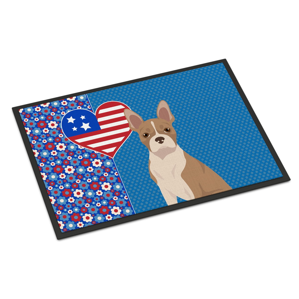 Fawn Boston Terrier Indoor or Outdoor Mat 24x36 36 in x 24 in