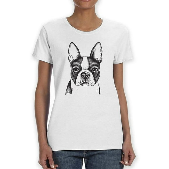 Fawn Boston Terrier T-Shirt Women -Image by Shutterstock, Female Medium
