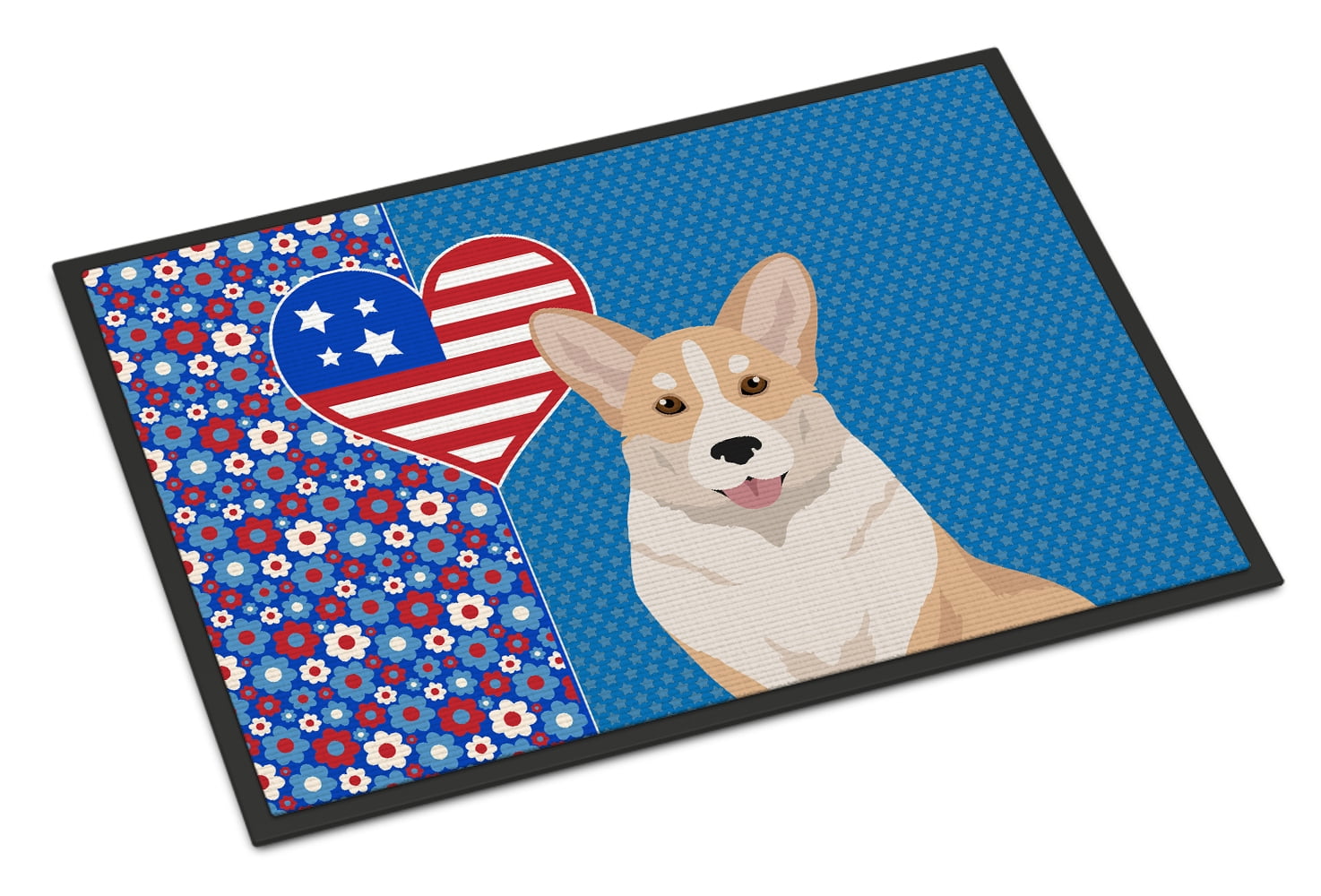 Fawn Cardigan Corgi USA American Indoor or Outdoor Mat 24x36