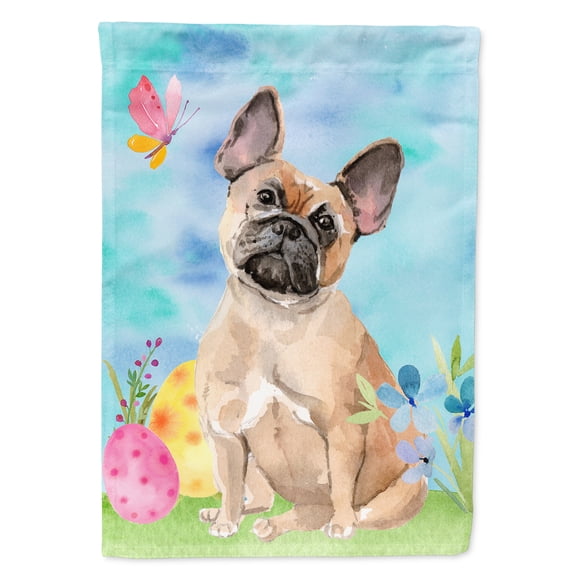 Fawn French Bulldog Easter Garden Flag