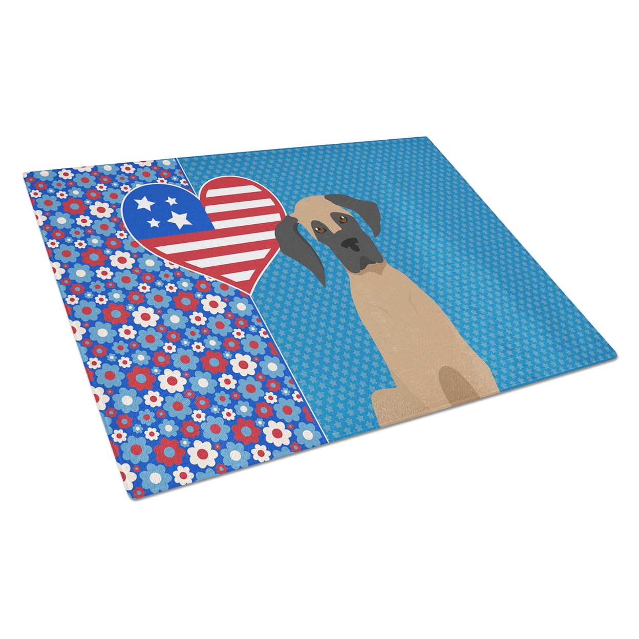 Fawn Great Dane Glass Cutting Board Large 12 in x 15 in