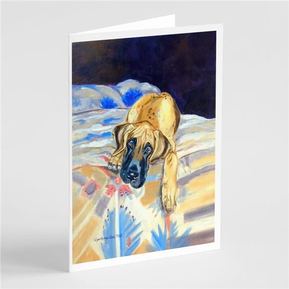 Fawn Great Dane Greeting Cards & Envelopes - Pack of 8