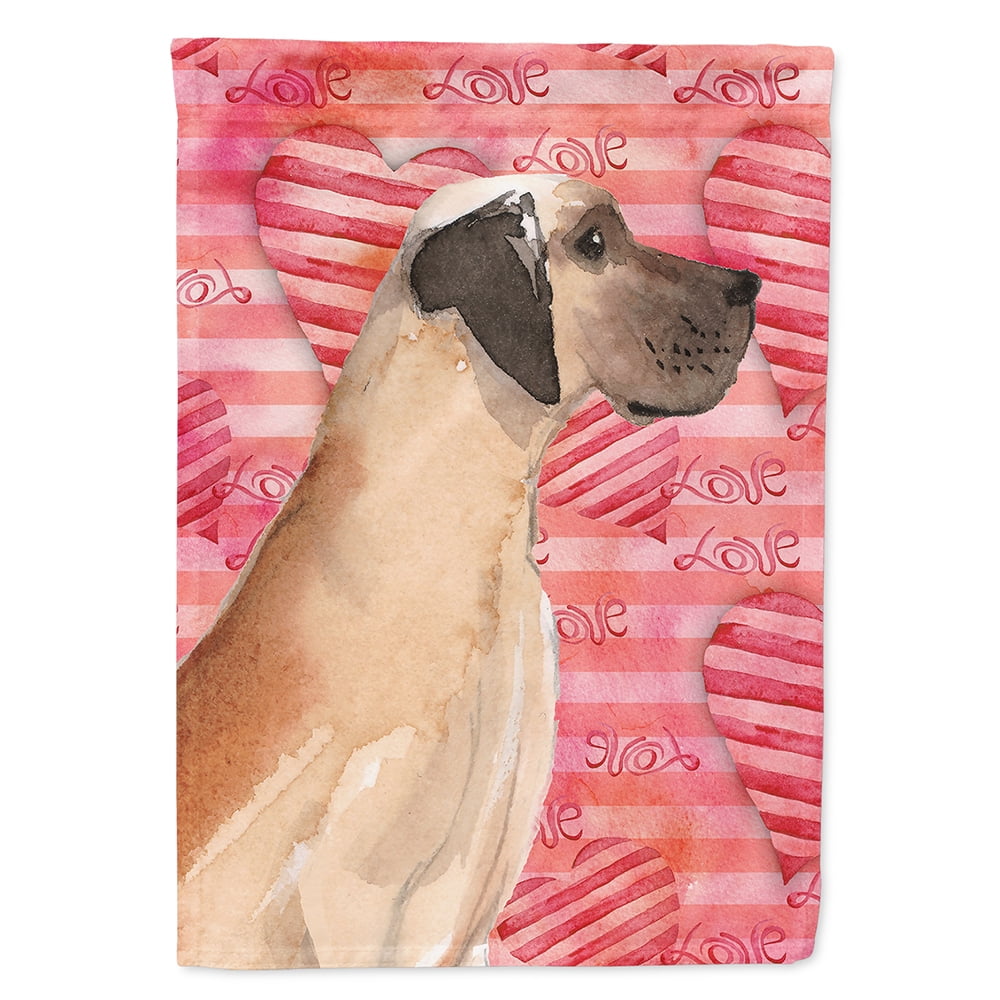 Fawn Natural Great Dane Love House Flag