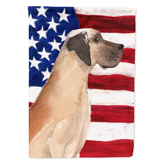 Fawn Natural Great Dane Patriotic House Flag