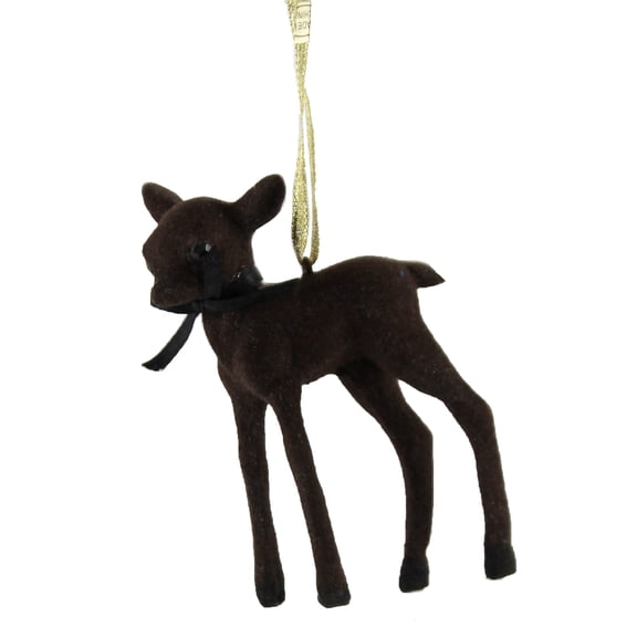 Fawn Ornament - One Ornament 3.75 Inch, Polyresin - Retro Vintage-Like Ro2050 Brown