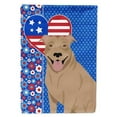 thumbnail image 1 of Fawn Pit Bull Terrier USA American Flag Canvas House Size, 1 of 5