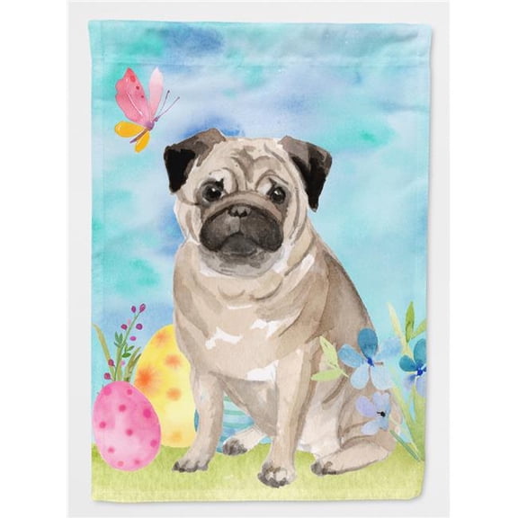 Fawn Pug Easter Garden Flag