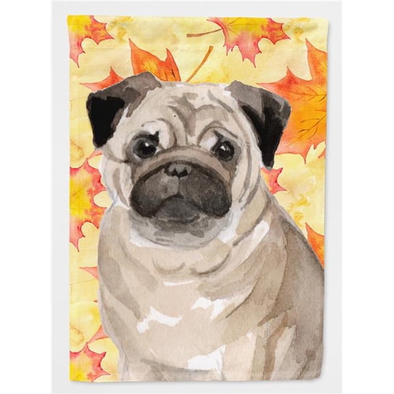 Fawn Pug Fall Flag Canvas House