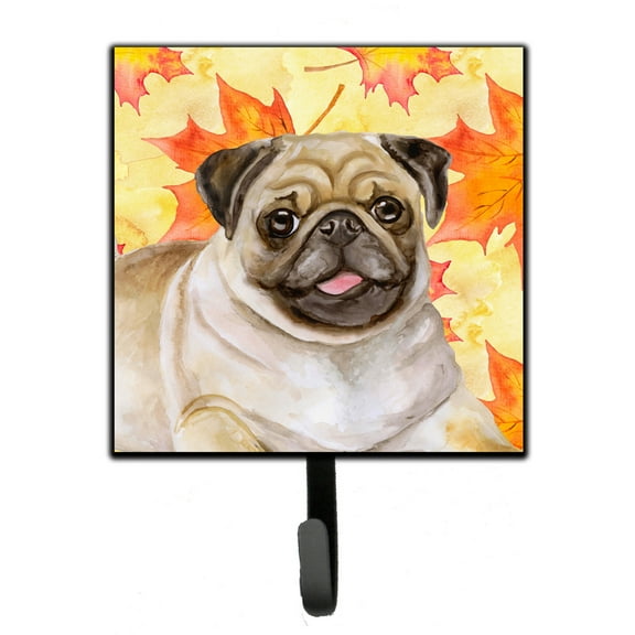 Fawn Pug Fall Leash or Key Holder Yellow