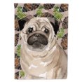 thumbnail image 1 of Fawn Pug Pine Cones House Flag, 1 of 4