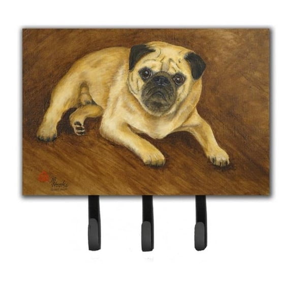 Fawn Pug Roscoe Leash & Key Holder