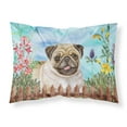 thumbnail image 1 of Fawn Pug Spring Fabric Standard Pillowcase, 1 of 2