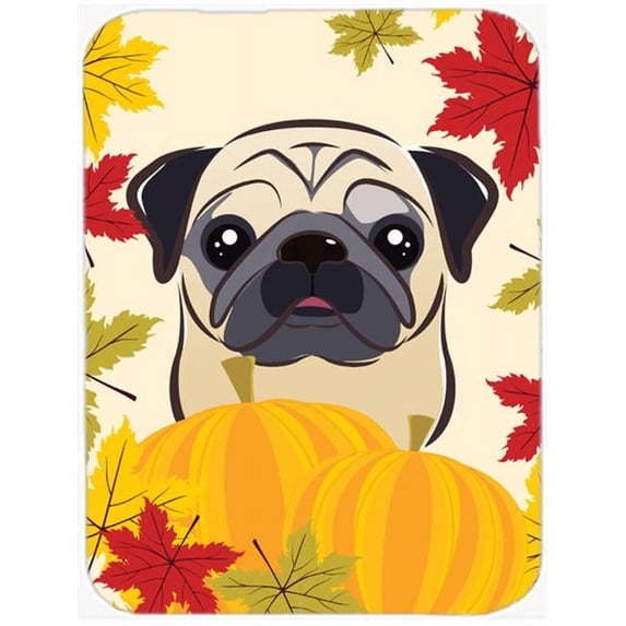 Fawn Pug Thanksgiving Mouse Pad, Hot Pad or Trivet