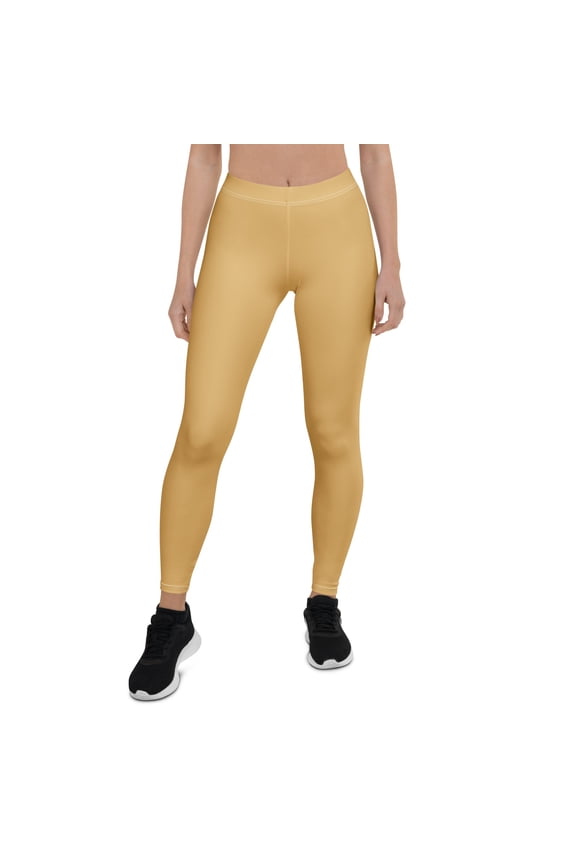 Fawn, Tan Women Leggings, Ladies Tan Leggings, Young Women Tan Leggings, Girls Tan Leggings