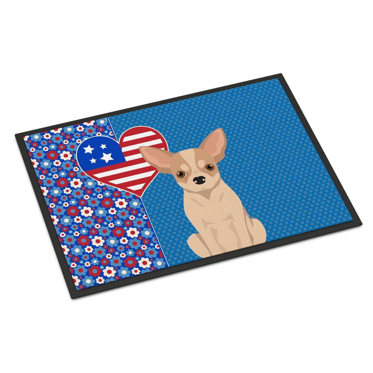 Fawn and White Chihuahua Indoor or Outdoor Mat 24x36 36 in x 24 in