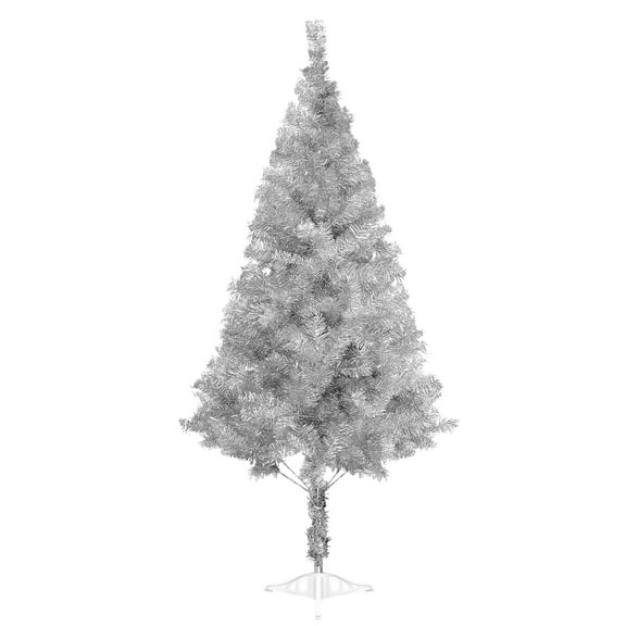 Fawyn 5' Ft Sparking Gorgeous Folding Artificial Tinsel Christmas Tree SILVER Color 350 Tips