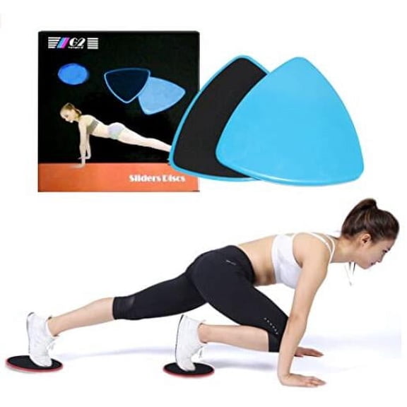 Fawyn Gliding Discs Core Sliders - Dual Sided Exercise Disc for Smooth Sliding On Carpet and Hardwood Floors - Gliders Workout Legs, Arms Back, Abs at Home or Gym or Travel - Fitness Equipment