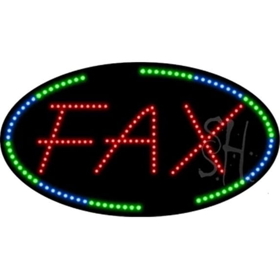 Fax Animated LED Sign 15 T x 27 W x 1 D in.