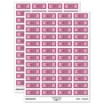 thumbnail image 1 of Faxed Double Line Border Sticker Set - Light Pink - Matte Finish - 1.25" Mini, 1 of 7