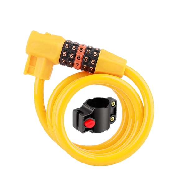 Fay Bless Dual Unlock Bike Anti-Theft Lock - Road/Mountain Dual Use, Five-Digit Password, Steel Cable Loop