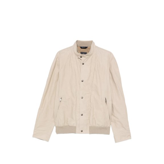 Fay Light Beige Bomber Stand Collar Jacket (Men's)