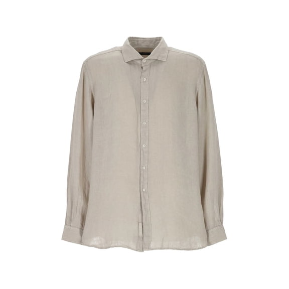 Fay Long-Sleeve Button-Up Shirt With Classic Collar And Relaxed Fit (Men's)