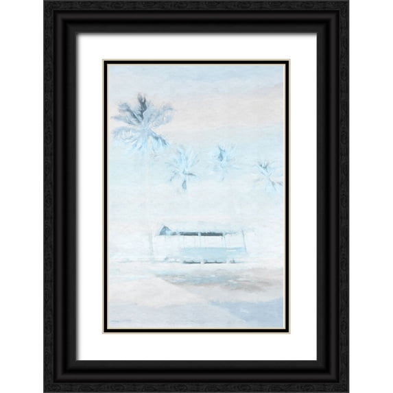 Fay, Mela 17x24 Black Ornate Wood Framed with Double Matting Museum Art Print Titled - Blue Coastal II