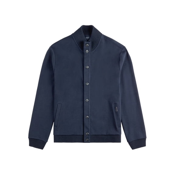 Fay Navy Blue Bomber Ribbed Detail Jacket (Men's)