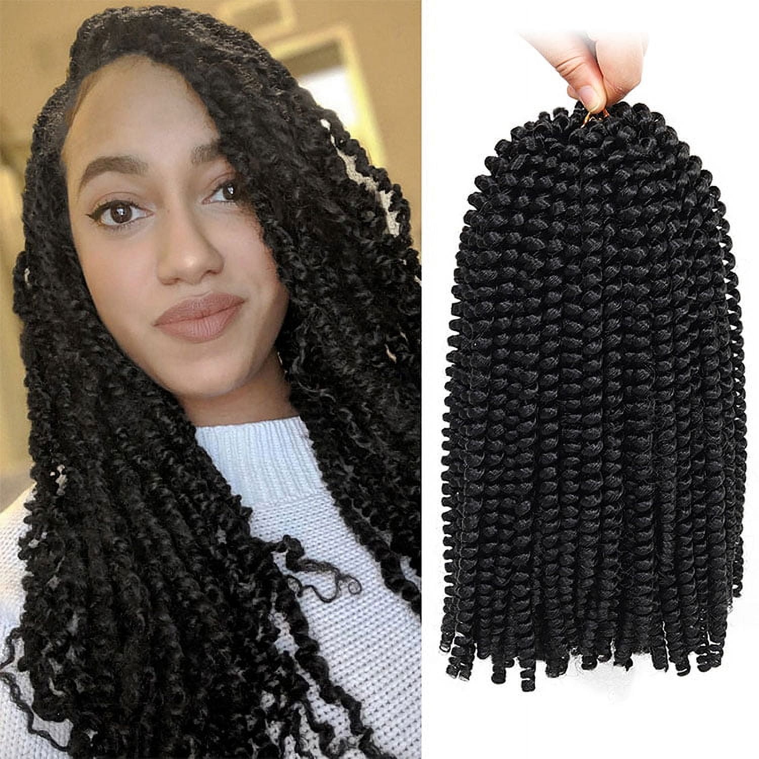 Buy Flyteng Spring Twist hair 12 inches 6 packs black Senegalese spring  twists Crochet Braids hairstyles bomb twist crochet hair For Black Women  Online at desertcartKUWAIT