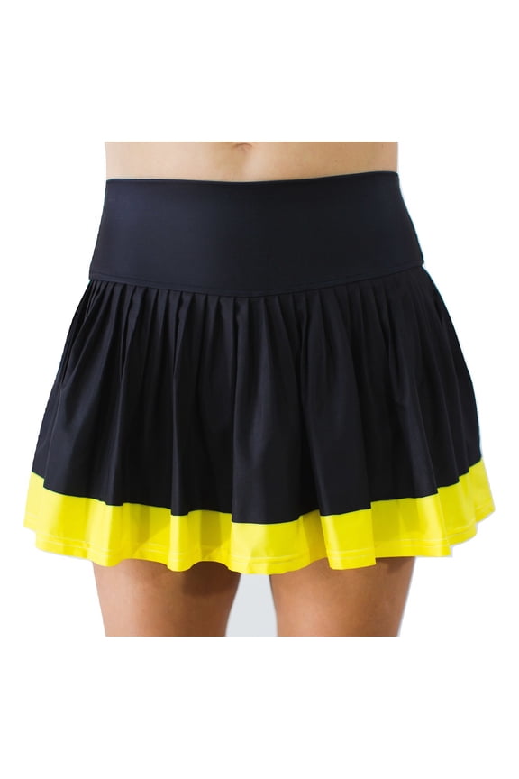 Faye+Florie Gail Tennis Skirt (Black Neon, Large)