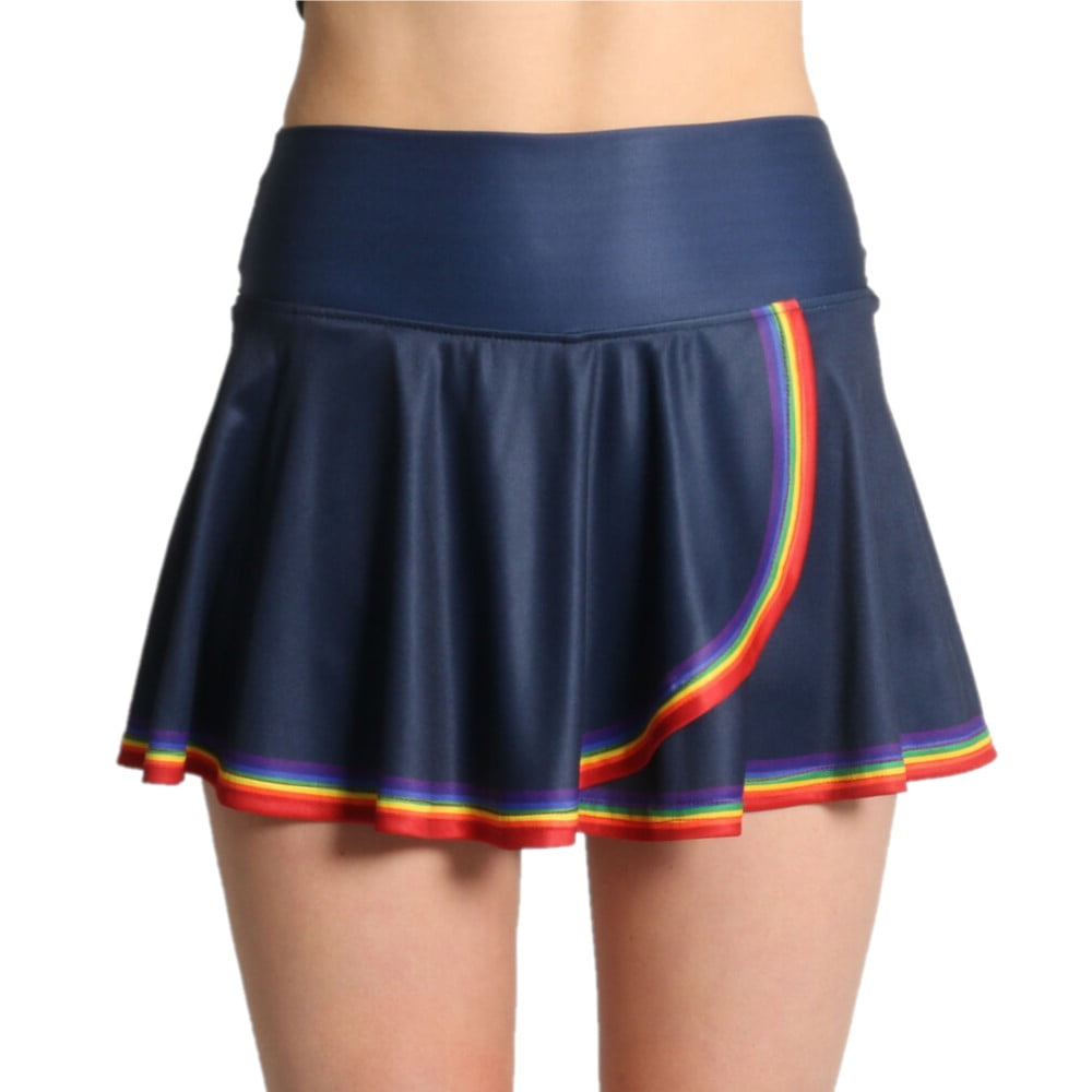 Faye Florie Holly Tennis Skirt Navy Rainbow Small Walmart