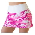 thumbnail image 1 of Faye+Florie Women's Jean Tennis Skirt (Pink Camo, Large), 1 of 2